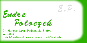 endre poloczek business card